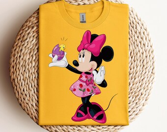 Camiseta de Minnie Mouse con pollito de Pascua, bonitos regalos de Pascua, sudadera "He Is Risen", camiseta de Minnie de Pascua de Disney, atuendo familiar de Pascua