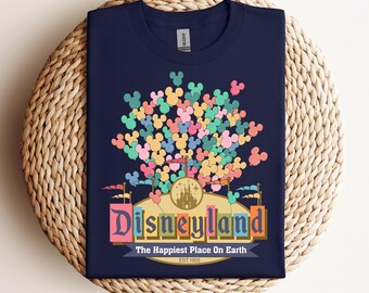 Happiest Place On Earth Shirt, Disneyland Trip Shirt, Disneyland Happiest Place On Earth Shirt, Disneyland Travel Shirt, Disney Balloons