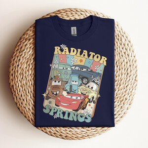 Retro Radiator Springs Cars Movie Comfort Colors Shirt, Lightning McQueen Shirt, Cars Movie Disney Shirt, Disney Family Trip 2026 Shirts