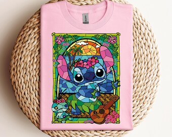 Camiseta de Stitch de Disney, camiseta de Ohana Means Trip, camiseta de vacaciones en Disneyland, camiseta de Disney Hawaii, camiseta de Stitch adorable, camiseta de viaje de Disney para chicas