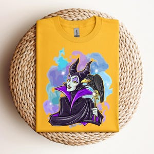 Disney Dornröschen Bösewichte Maleficent Portrait Shirt, Dornröschen Ursula Böse Königin Shirt, Dornröschen Bösewicht Retro Shirt