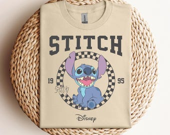 Camiseta retro de Disney Lilo y Stitch, camiseta vintage de Stitch, regalo de viaje de vacaciones familiares a Disneyland, regalos de cumpleaños de Disney, equipo de Disney
