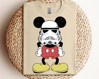 Camiseta de Mickey Stormtrooper y Darth Vader, camiseta de Star Wars, sudadera de Darth Vader, regalo de Mickey Mouse, sudadera de Star Wars Mickey