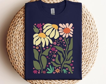 Comfort Colors Wildflower T-Shirt, Vintage Flower Shirt, Floral T-Shirt, Wild Flowers Shirt, Flower Shirt, Ladies Shirts, Best Friend Gift