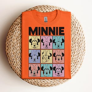 Disney Minnie Mouse Pastel Boxes T-shirt Disneyland Family Matching Shirt, Maglietta Magic Kingdom, Maglietta WDW Epcot Theme Park