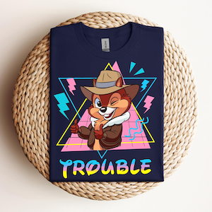 Disney Chip And Dale Double Trouble Comfort Colors Shirt, Chip &#39;n Dale Rescue Rangers Tee, Cute Chipmunk Matching Shirt, Disneyland Trip Tee