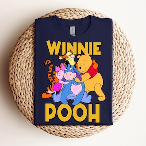 Maglietta retrò Disney Winnie The Pooh, Maglietta The Pooh and Friends, Poo Tigger Piglet Eeyore, Maglietta abbinata per la famiglia Disneyland WDW, Magic Kingdom