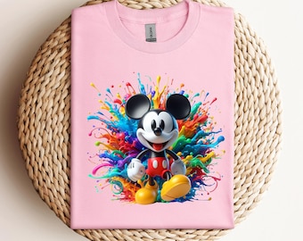 Disney Mickey Shirt Watercolor, Mickey Shirt For Women And Men, Disneyworld Shirt Family, Disney Mickey Mouse Shirt, Disneyland Shirt