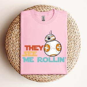 Sudadera con el droide BB8 de Star Wars "Ellos ven rodar", sudadera con capucha de Star Wars, suéter de Disney Squad Star Wars, camiseta de Star Wars, camisa de Disney para hombre