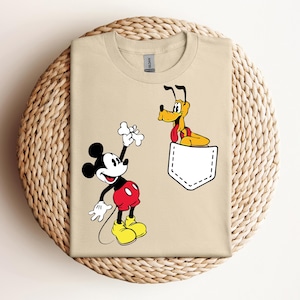 Comfort Colors® Mickey And Pluto T-Shirt, Cute Disney Shirt, Mickey Mouse T-Shirt, Pluto T-Shirt, Disney Vacation Shirt