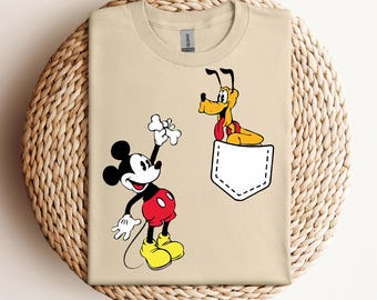 Camiseta Mickey y Pluto de Comfort Colors®, linda camiseta de Disney, camiseta de Mickey Mouse, camiseta de Pluto, camiseta de vacaciones de Disney