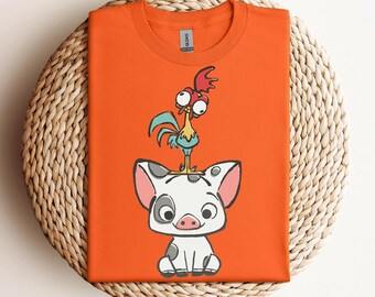 Moana Shirt, Hei Hei and Pua Shirts, Disney Tshirt, Disneyland Tshirts, Disney World Sweatshirt, Matching Family Disney Tee, Moana Tees Gift