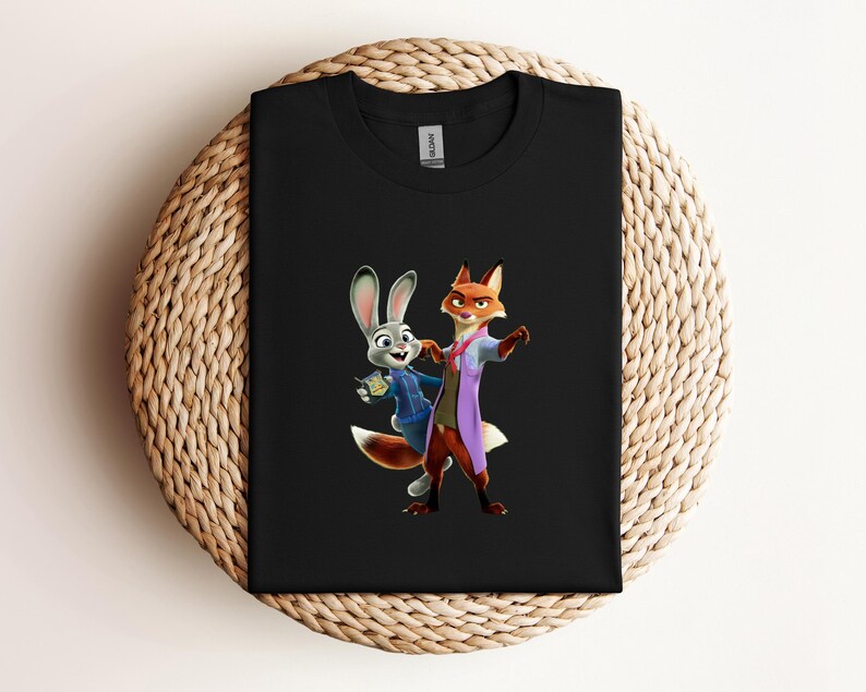 Disney Zootopia 2 Tee, Disney Zootopia Characters Shirt, Zootopia Kids Shirt, Zootopia Friends Shirt, Nick Wilde Judy Hopps Couple Shirt image 7