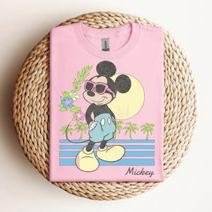 Retro Disney Mickey Beach Shirt, Mickey And Friends Summer T-shirt, Beach Summer Vibes Tee, Birthday Gift Shirts, Holiday Family Trip