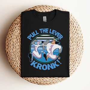 Retro 90s Yzma And Kronk Pull The Lever T-shirt, Disney The Emperor&#39;s New Groove Tee, Magic Kingdom Disneyland Family Vacation Holiday Gift
