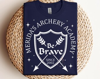 Retro Princess Merida'S Archery Academy T-shirt, Disney Brave Shirts, Disneyworld Shirt, Disneyland Family Trip Shirt, Birthday Gift Tee