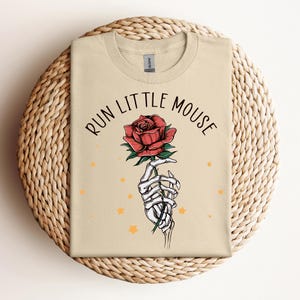 Run Little Mouse Sweatshirt, Haunting Adeline Shirt, Dark Romance Merch, Smut Reader, Women&#39;s Book Lover Gift, Rose Skeleton Comfort Shirt