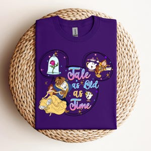 Vintage Tale as Old as Time T Shirt, Disney Princess Shirt, Princess Belle Shirt, Disney Trip T-Shirt, Matching Disney Shirt