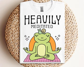 Heavily Meditated Yoga Shirt, Yoga Tank Top, Meditation Shirt, Namaste T Shirts, Yoga Shirt, Yoga lover gifts, Yoga birthday Present