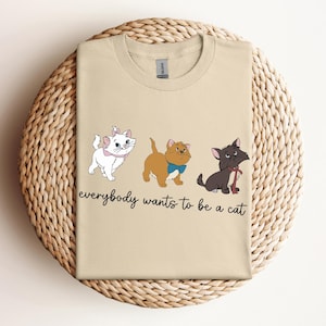 Disney Cats Shirt, Comfort Colors T-Shirt, Disney The Aristocats Bonjour Shirt, Everybody Wants To Be A Cats Shirt, Disneyland Trip T-Shirt