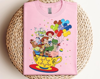 Retro Toy Story Freunde Shirt Ballon Shirt Toy Story Charaktere Shirt Magic Kingdom Tee Tolle Geschenkideen Männer Frauen