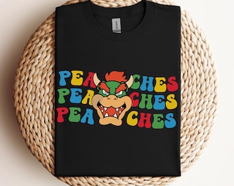 Super Mario Peaches Shirt,Bowser Peach Shirt,Bowers Shirt,Super Mario Shirt,Princess Peach Shirt,Princess Peach