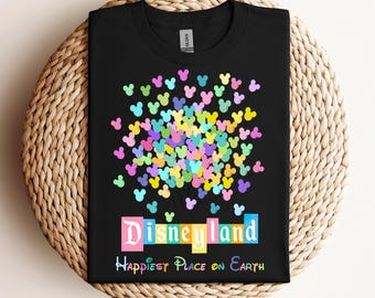 Happiest Place On Earth Shirt, Disneyland Trip Shirt, Disneyland Happiest Place On Earth Shirt, Disneyland Travel Shirt, Disney Balloons