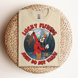 Retro Doofes glückliches Angeln Shirt Do Not Warsh Shirt, Goofy Dad Comfort Farben Shirt, Vatertagsgeschenk, Angeln Dad T-Shirt, Daddy Geburtstagsgeschenk