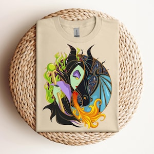 Retro Disney Villains Sleeping Beauty T-shirt, Maleficent Dragon Shirts, Birthday Gift Tee, Disneyworld Shirt, Disneyland Family Trip Shirt