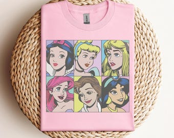 Comfort Colors® Disney Princess Vintage shirt, Ariel Bella Aurora Snow White Princess Shirt, WDW Princess Shirt, Disneyland Shirt