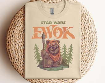 Star Wars Wicket Ewok Endor Forest Summer Camp Retro Shirt, Galaxy's Edge Trip Unisex T-shirt Family Birthday Gift Adult Kids Toddler Tee