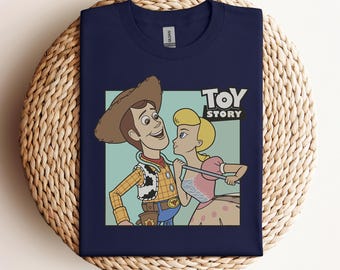 Shirt sheriff Woody en Bo Peep, Disney Toy Story-sweater, Toy Story Land-trui, Pixar Movie T-shirt, WDW-sweater familie-uitstapje