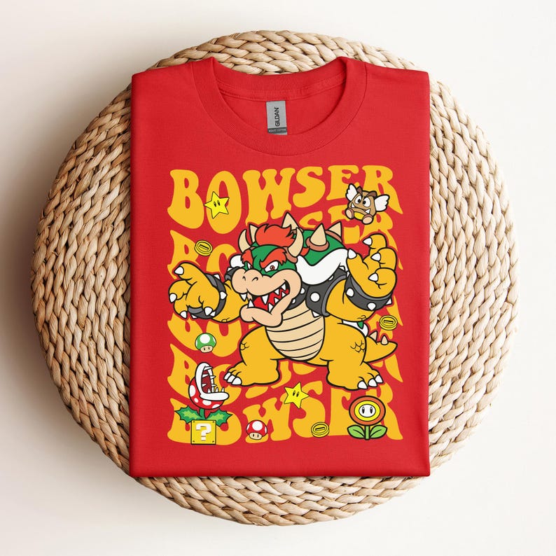 Super Mario Bowser-tröja, Bowser Boss-tröja, Mario och Bowser-tröja, Bowser Bros, Super Mario-tröja, Super Mario-present, barnfödelsedag bild 1