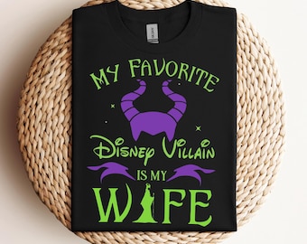 Il mio cattivo Disney preferito è mia moglie, maglietta Disney, maglietta Disney da uomo, maglietta Disney di Halloween da uomo, maglietta Disney per la famiglia