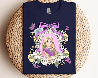Zaplątana księżniczka Roszpunka Crop Tee, Zaginiona księżniczka Tee, Disney Princess Baby Tee, Księżniczka Urodziny, Disney Dziewczęca Koszulka, Dziecięca Koszulka Crop Top