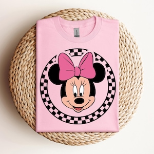 Minnie Mouse Shirt, Retro Disney Shirts, Minnie Checkered Shirt, Disney Gift Shirts, Disney Shirts Women, Disney Shirts