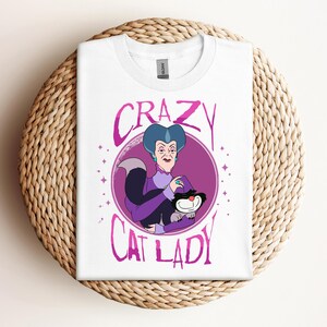 Funny Crazy Cat Lady Comfort Colors Shirt, Disney Cinderella Lady Tremaine and Lucifer Cat Shirt, Funny Cat Lovers Shirt, WDW Disneyland Tee