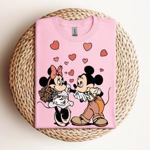 Mickey And Minnie Couple Sweatshirt, Disney Checkers Lover Shirt, Cute Mickey Shirt, Cute Minnie Shirt,Disney Matching,Her Mickey His Minnie