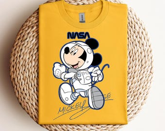 Nasa Mickey Shirt, Astronaut Mickey Shirt, Mickey Shirt, Disney Shirts, Vintage Mickey and Friends Shirts, Retro Disneyland Tee, Disney Tee