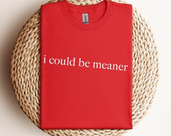 I Could Be Meaner Shirt, Funny Humor Shirt, Sarcastic Shirt, Funny Quote Shirt, Sarcasm Shirt, Trendy Shirt for Women