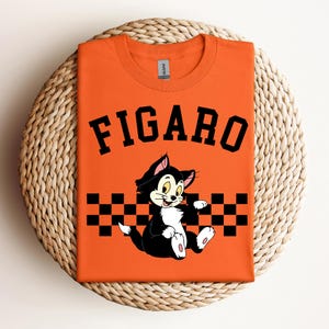 Comfort Colors® Checkered Figaro Sweatshirt, Figaro Cat Sweatshirt, Cat Sweater, Cat Lover Sweatshirt, Disney Cat Hoodie, Disney Sweatshirt