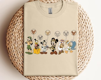 Maglietta Disney Animal Kingdom Balloons, Maglietta Disney Safari, Maglietta Mickey and Friends, Magliette Animal Kingdom abbinate, Disney Wild Life
