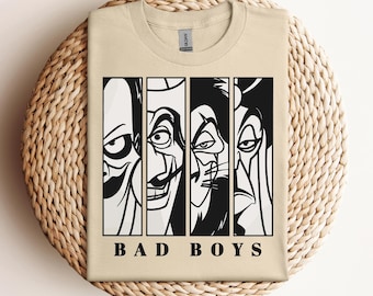 Disney Villains Bad Boys Shirt, Villain Disney World T-shirt