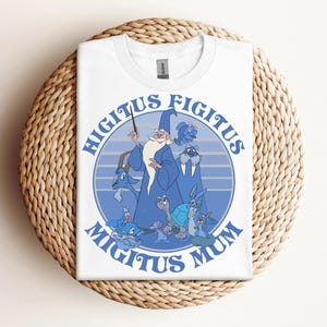 Disney Merlin Higitus Figitus Migitus Mum Retro T-shirt, The Sword In The Stone 1963 Characters Tee, Disneyland Family Vacation 2025 Trip