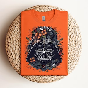 Floral Darth Vader Face Shirt, Star Wars Flowers T-shirt, Hollywood Studios Sweatshirt, Galaxy&#39;s Edge Tee, Walt Disney Gift, Funny girl gift