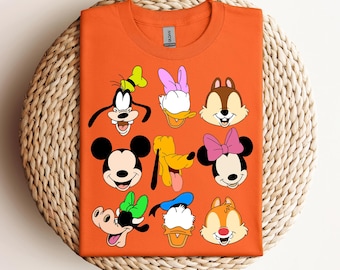 Camiseta de Mickey y sus amigos, camiseta de Chip y Dale, camiseta retro de Disneyworld, camiseta familiar de Disney, camiseta con orejas de Mickey, camiseta de amigos de Disney