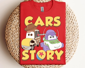 Bilar Story-tröja, Disney-tröja, Disney Pixar-tröja, Toy Story-tröja, Bilar-tröja, rolig Disney-tröja, WDW Disneyland-familjeresa gruppgåva