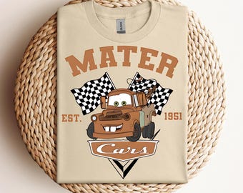 Disney Tow Mater Cars Shirt, McQueen Cars Shirt, Piston Cup Champion Shirt, Tow Mater Shirt, Cars Birthday Shirt,Pixar Cars Mater Shirt