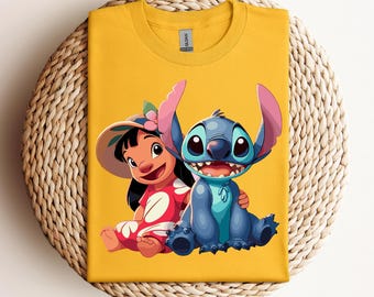 Sudadera de Lilo y Stitch, sudadera de Disneyland, suéter de Disney, sudadera de Stitch, sudadera de Lilo, Disney a juego, sudadera con capucha de Disney para niños