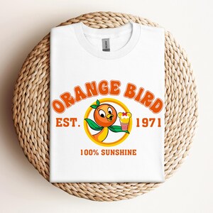 Orange fågelsolskjorta, orange fågelskjorta, orange fågelresaskjorta, semesterskjorta, orange fågeltröja från Disneyland, fågeltröja från Disneyland bild 7